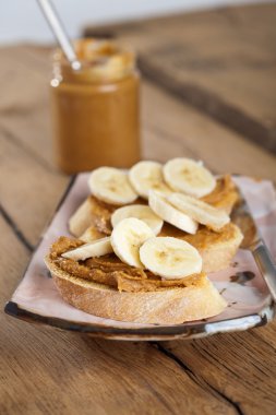 Peanut butter and banana sandwich clipart