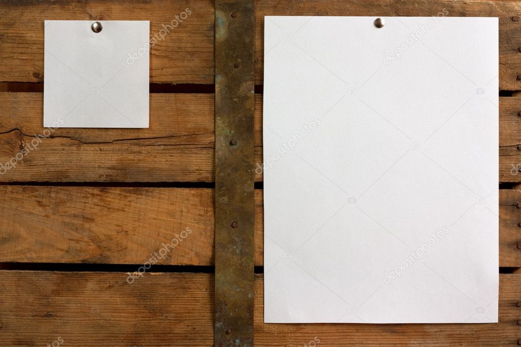 Two different size blank paper