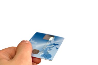 Hand with credit card clipart