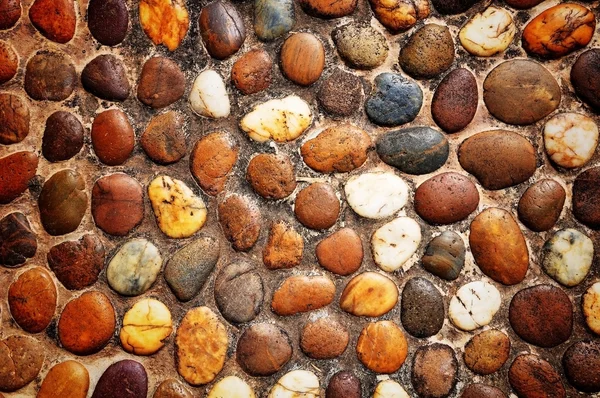 Piso de pedra redonda — Fotografia de Stock