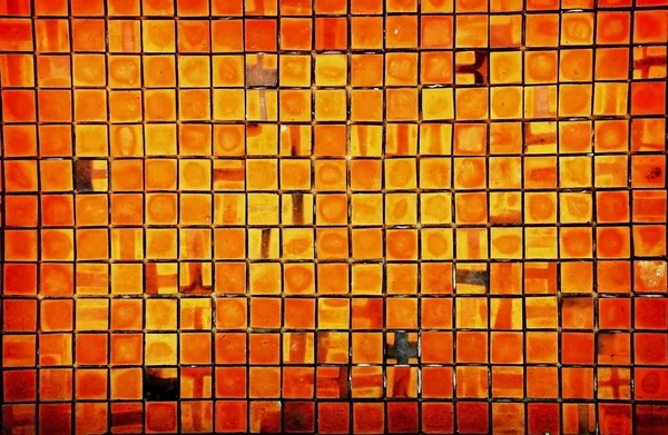 정사각형 벽돌 벽 — 스톡 사진