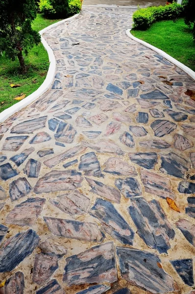 Textura de pedra no caminho a pé — Fotografia de Stock