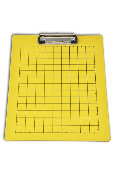 Žlutá barva psací desky — Stock fotografie