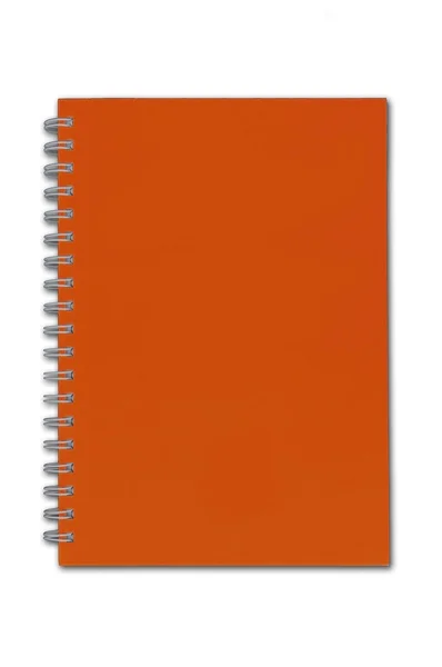 Caderno em branco cor laranja — Fotografia de Stock