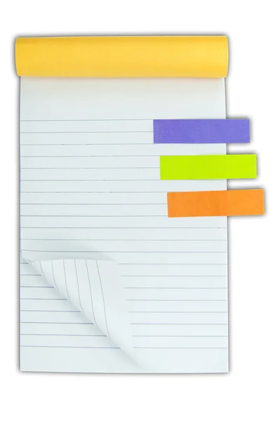 Blank notebook and post it — Stock Photo, Image