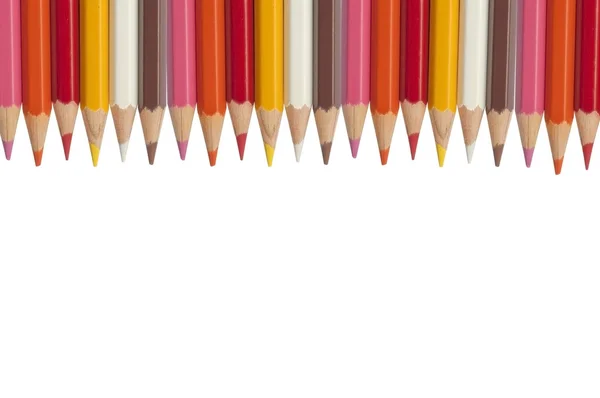 Färg penna som vit isolera bakgrund — Stockfoto
