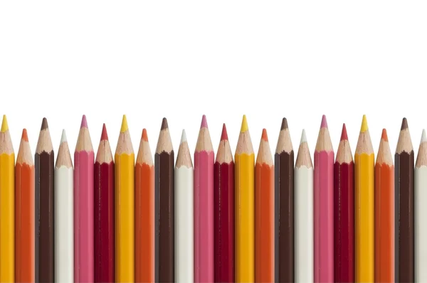 Kleurrijke crayon als witte isoleren achtergrond — Stockfoto