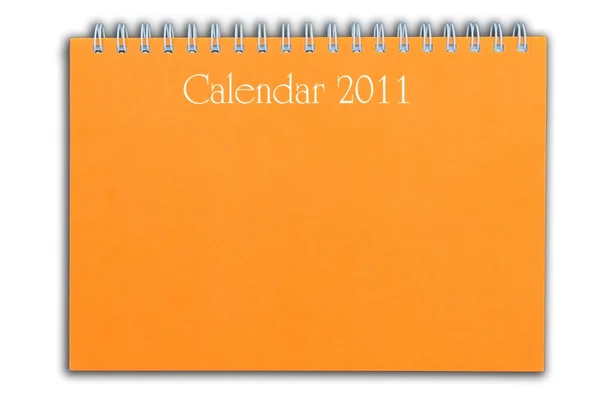 Orange color calendar as white isolate background — Stock Photo, Image