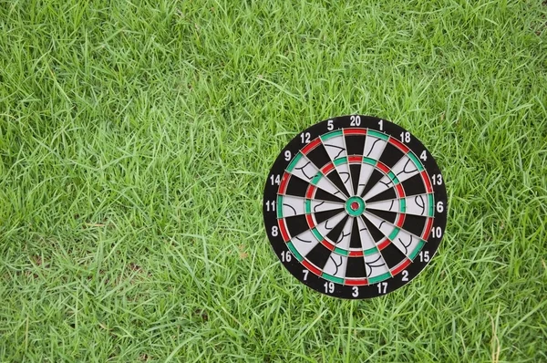 Goal on green grass — Stock Photo, Image