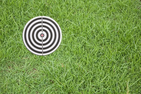 Target on green grass — Stock Photo, Image