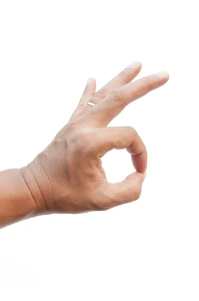 Hand som vit bakgrund 3 — Stockfoto