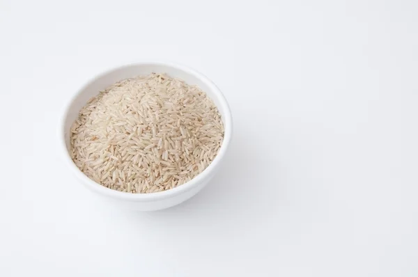 stock image Rice on white background