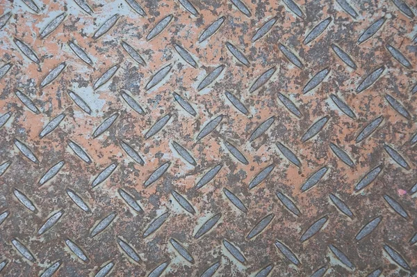 Oude stalen vloer patroon achtergrond — Stockfoto