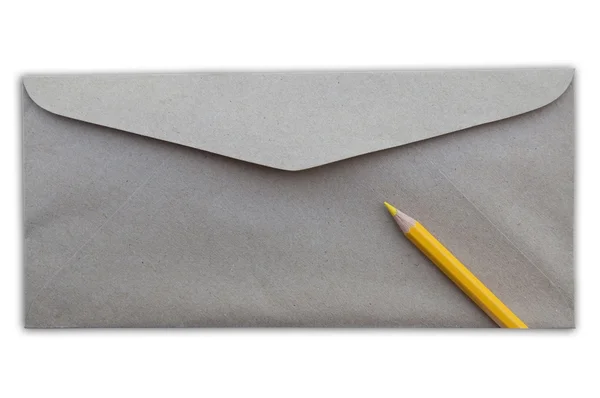 Envelope como fundo isolado branco — Fotografia de Stock