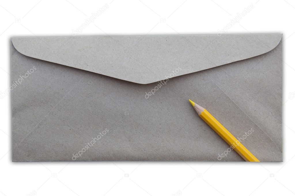 Envelope as white isolate background
