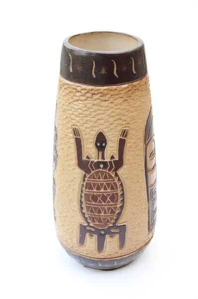 Cylindrisk form handgjorda vas — Stockfoto