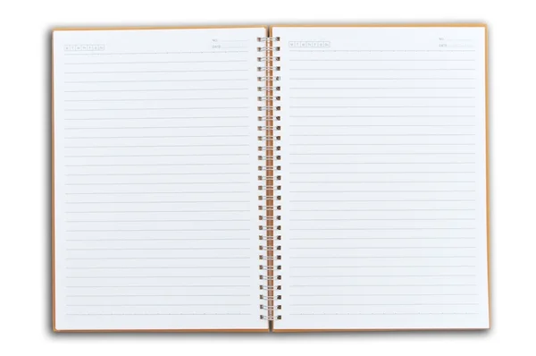 Cuaderno Notas Dos Caras Abierto Como Fondo Aislado Blanco —  Fotos de Stock