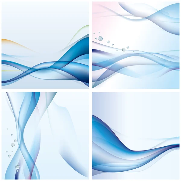 stock vector Abstract blue wave background