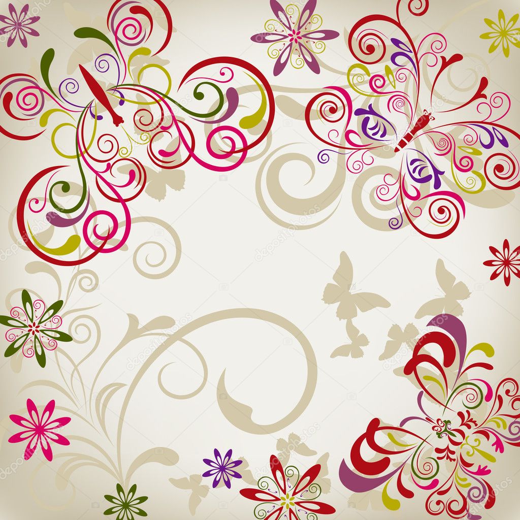 Abstract butterfly background