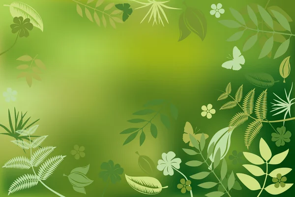 抽象的な緑の自然背景 — ストックベクタ