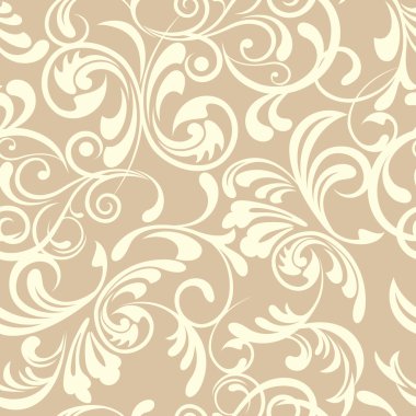 Abstract seamless floral pattern clipart