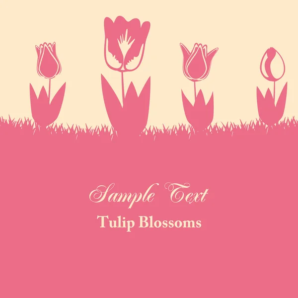 Tulipa flores fundo —  Vetores de Stock