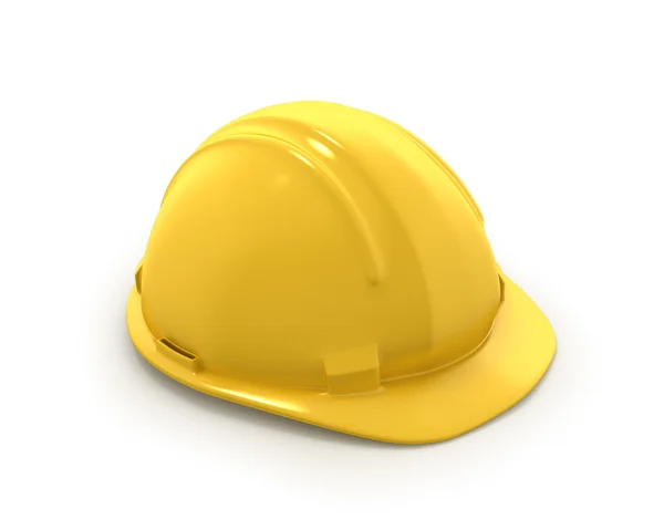 Capacete de plástico amarelo ou chapéu duro — Fotografia de Stock