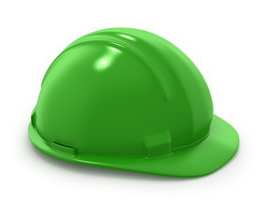 Green builder's helmet clipart
