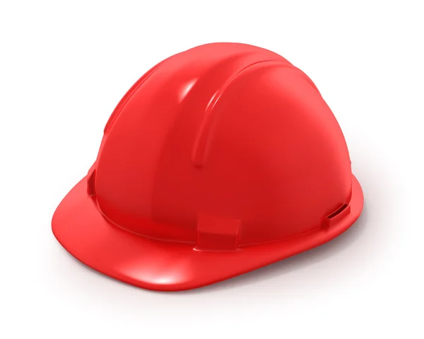 赤のビルダーのヘルメット — ストック写真