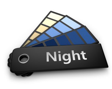 Color palette of night clipart