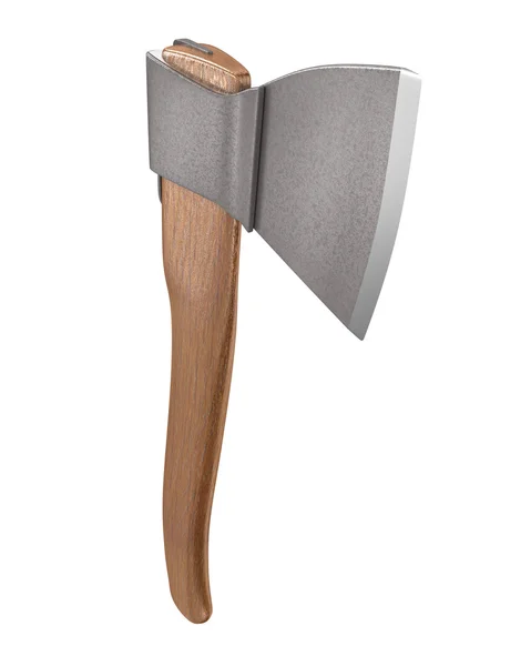 Axe with wooden handle vertical — Stock Photo, Image