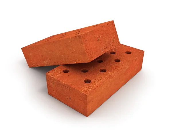 Dois tijolos laranja — Fotografia de Stock