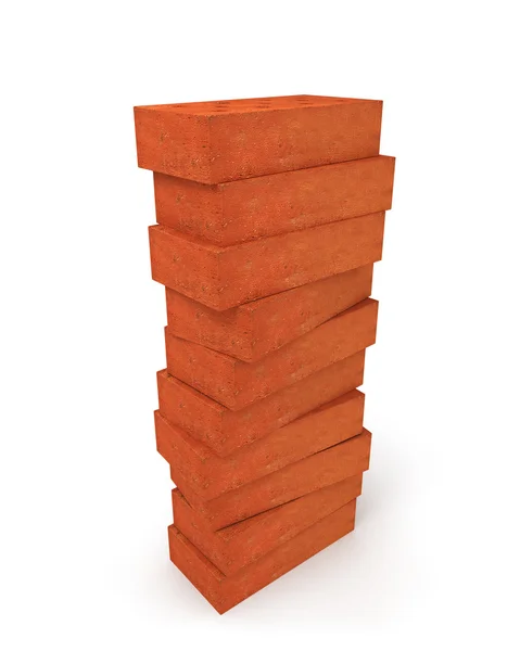 Torre de tijolos laranja — Fotografia de Stock