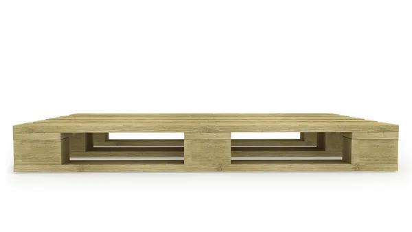 Pálete de madeira vista lateral — Fotografia de Stock