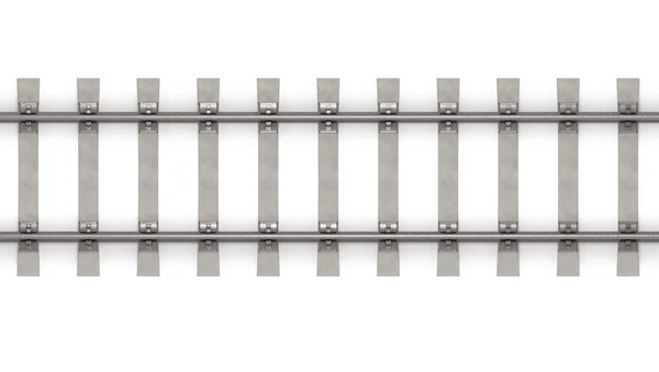 3D-rails horizontale bovenaanzicht — Stockfoto
