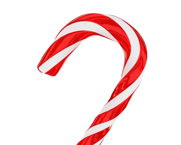 Geleneksel Noel candy cane closeup izole — Stok fotoğraf