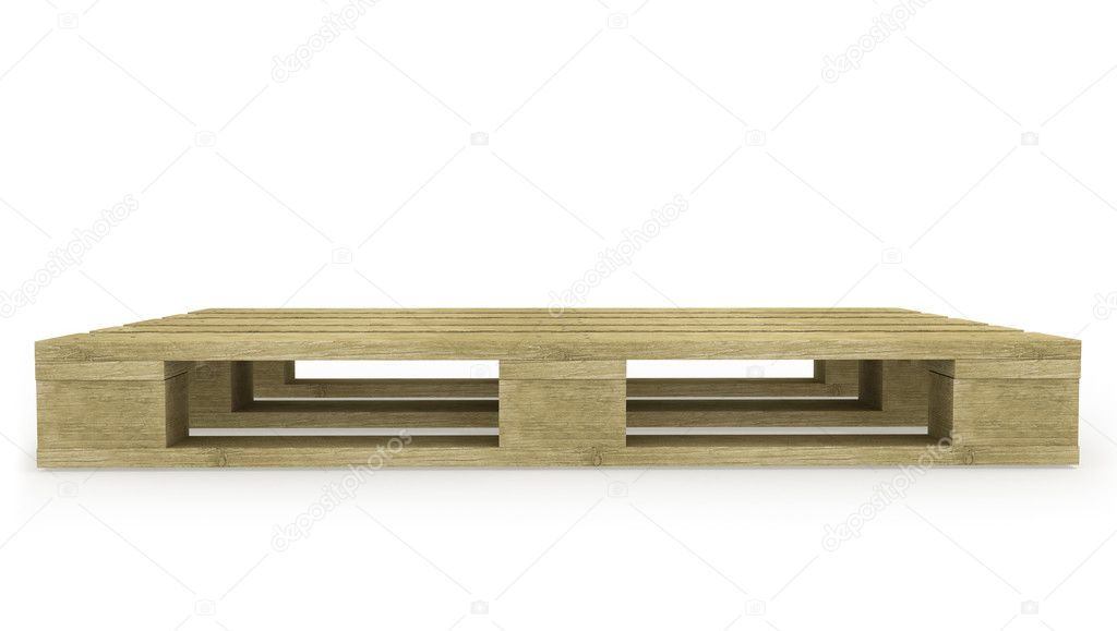 Wooden pallet side view