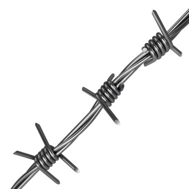 Barbed wire, corner version clipart