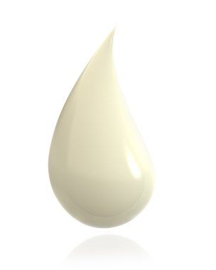 Shiny drop of milk clipart