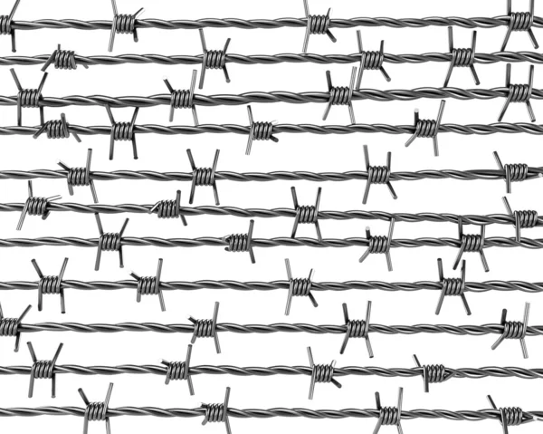 Linee di filo spinato — Foto Stock