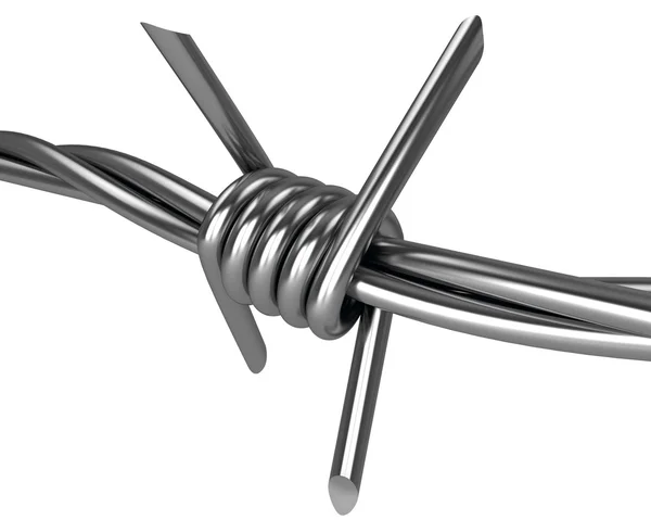 Barbed wire spike closeup — Stock Photo, Image