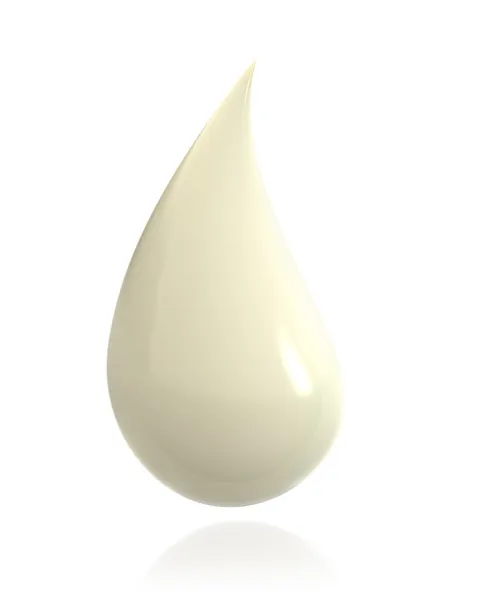 Shiny drop of milk — Stock Photo, Image