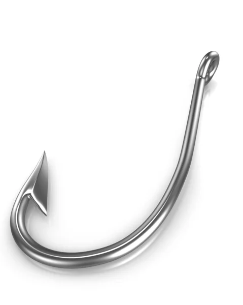 Shiny fishing hook — Stock Photo, Image