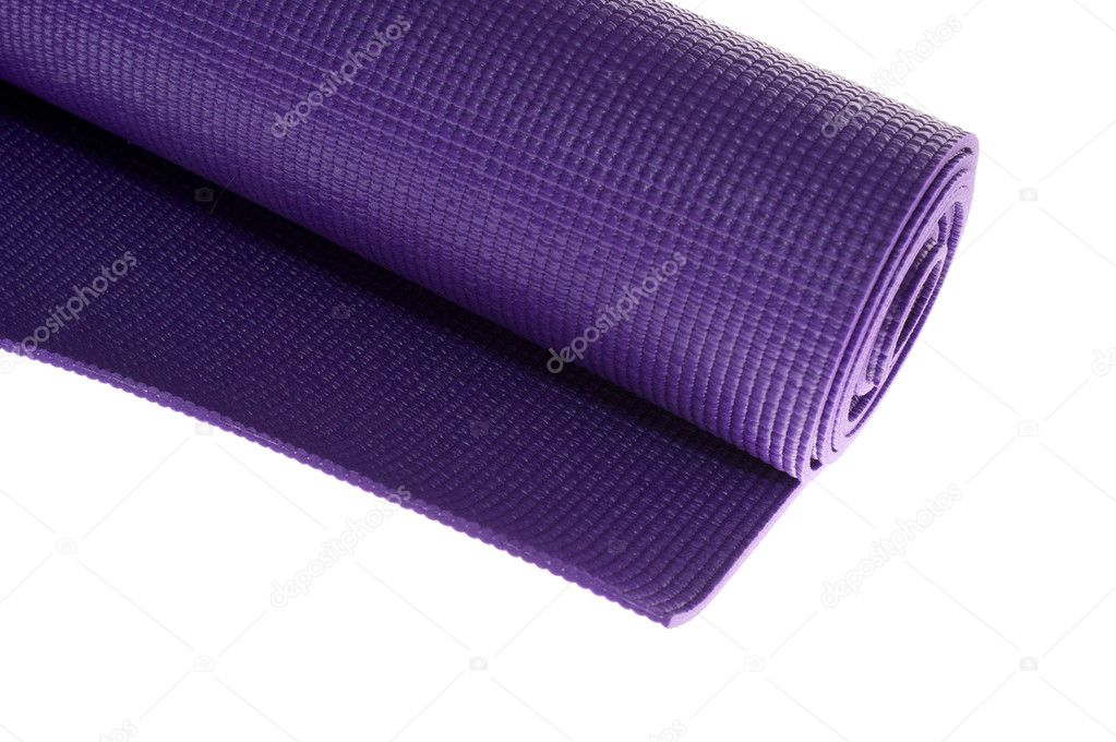 Angled rolled exercise mat