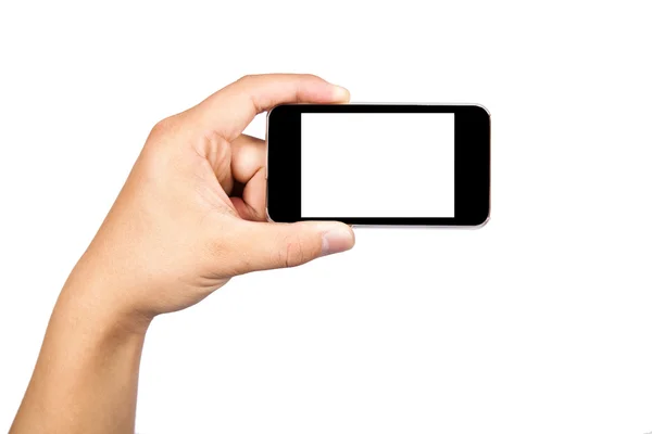Hålla en smart telefon — Stockfoto