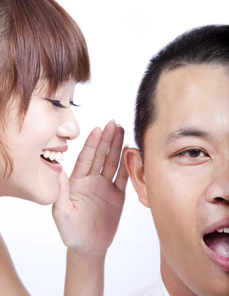 Το κουτσομπολιό μεταξύ άνδρα και γυναίκας — Φωτογραφία Αρχείου