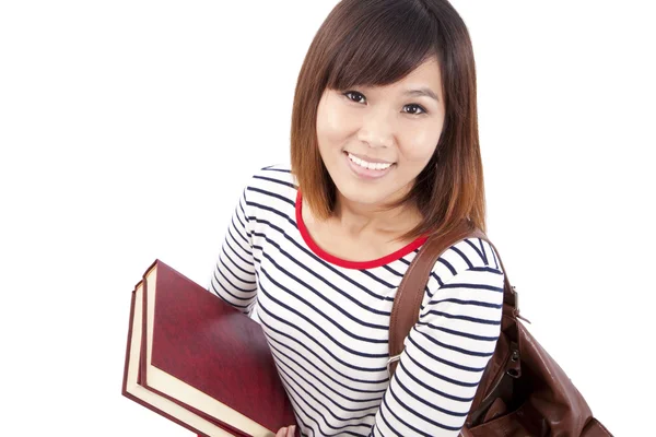 Sorridente studente universitario asiatico — Foto Stock