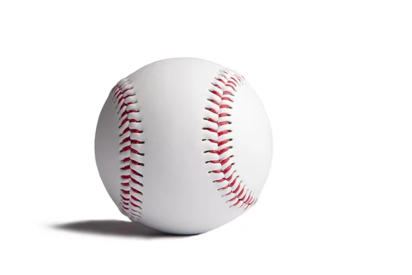 Pallone da baseball con ombra isolata su sfondo bianco — Foto Stock