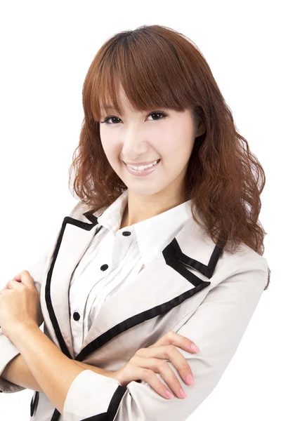 Glimlachende zakenvrouw in jonge Aziatische — Stockfoto