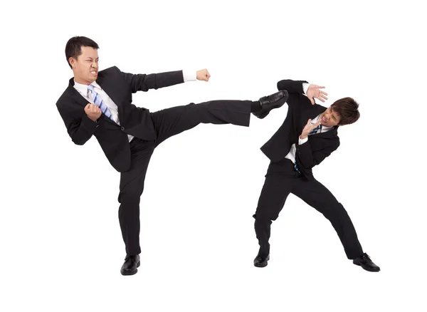 Asiatique homme d'affaires se battent par kung fu — Photo
